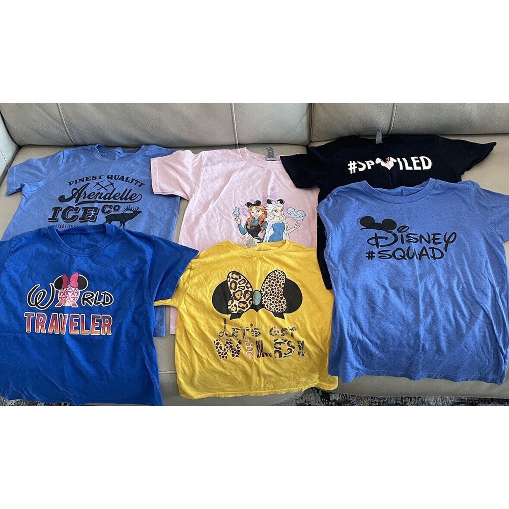 disney youth shirt small lot disney bound vacation Girls Elsa Minnie Mouse